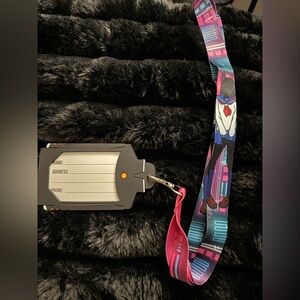 Anime Japanese School Girl Silhouette ID Lanyard